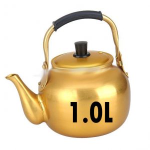 Teko Alumunium Emas 1.0L Teko kuning alumunium teko arab Dubai