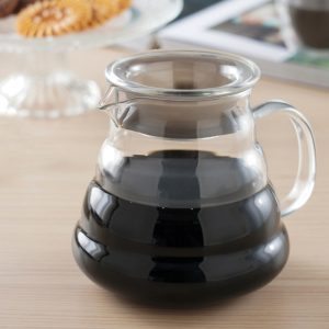 V60 Server 600ml Clear Coffee Server 02 Polos dengan Tutup