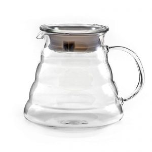 V60 Server 350ml Clear Coffee Server 01 Polos dengan Tutup