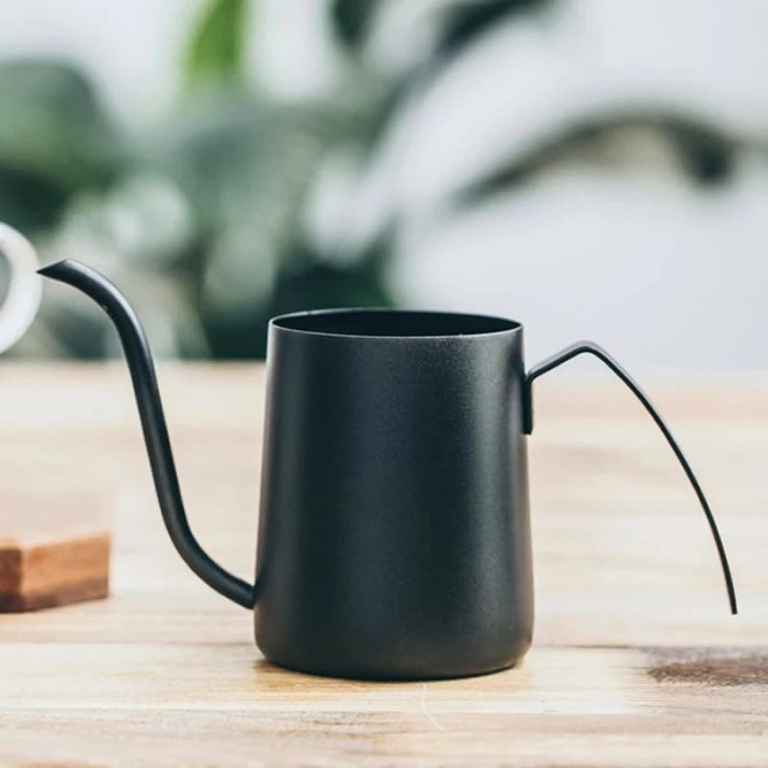 HITAM Teko leher angsa 350ml gooseneck pour over kettle Stainless - Image 2