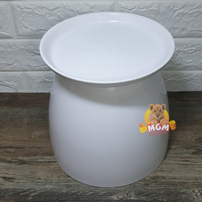 MOTIF Vas Bunga keramik Pot Bunga dgn ALAS piring SET 3 ukuran - Image 4