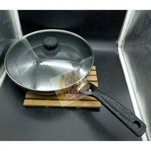 Marbel Frypan 28CM Soft-stone Coating dgn Tutup kaca ANTI LENGKET 2644