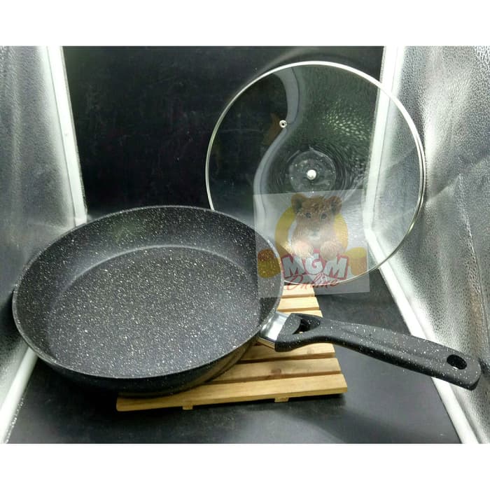 Marbel Frypan 28CM Soft-stone Coating dgn Tutup kaca ANTI LENGKET 2644 - Image 4