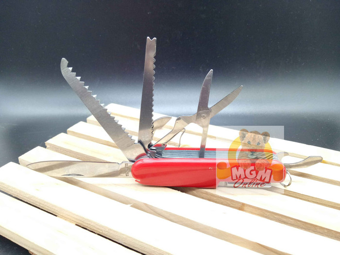 Pisau lipat 13 macam / 13pc Swiss Army knife Polos