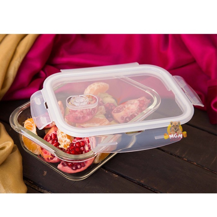 Borosilicate Glass Lock container 400ml tempat mkn Kaca kedap ompreng - Image 5