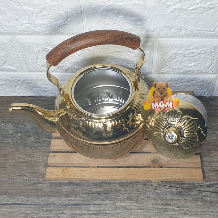 PREMIUM Motif Teko mutiara Teko emas w/ saringan 1L Teko ARAB Gold - Image 4