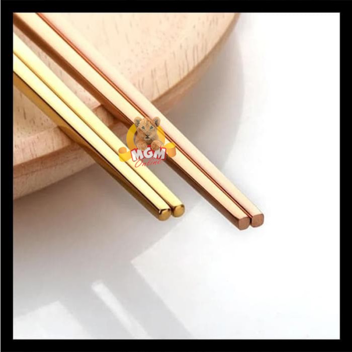 Gold SUJEO sumpit makan emas korea Gold dinner Chopstick korean - Image 5
