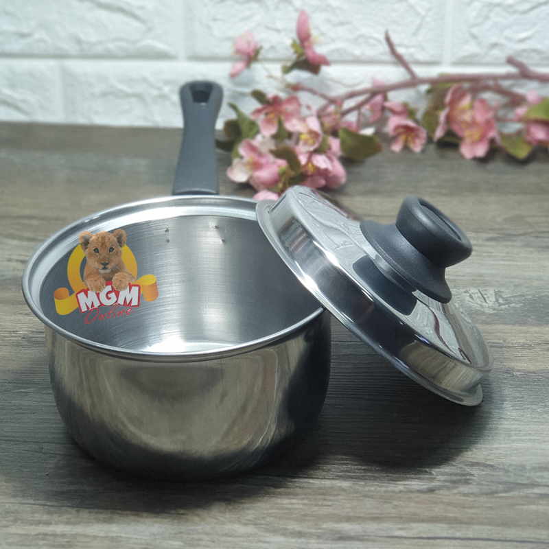 Panci Susu 16CM + Tutup Stainless TEBAL - Image 4
