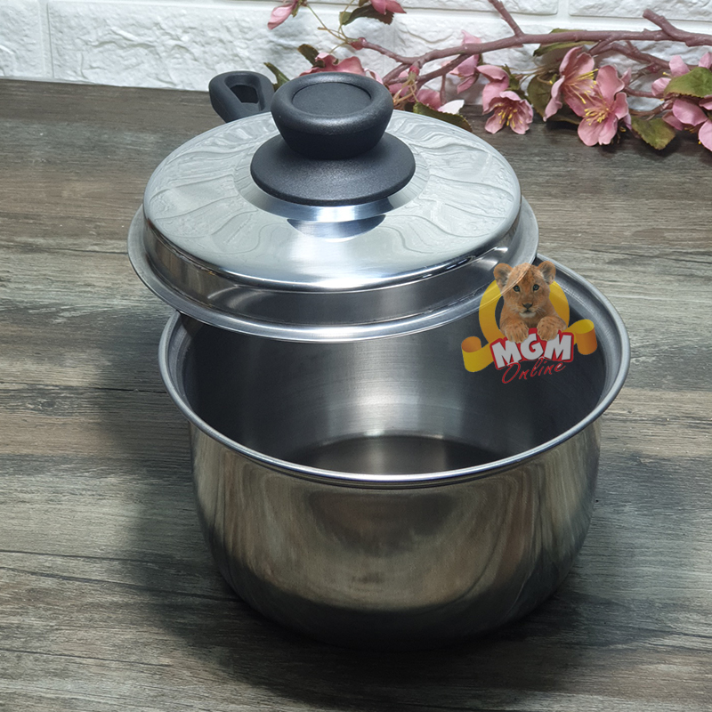 Panci Susu 16CM + Tutup Stainless TEBAL - Image 5