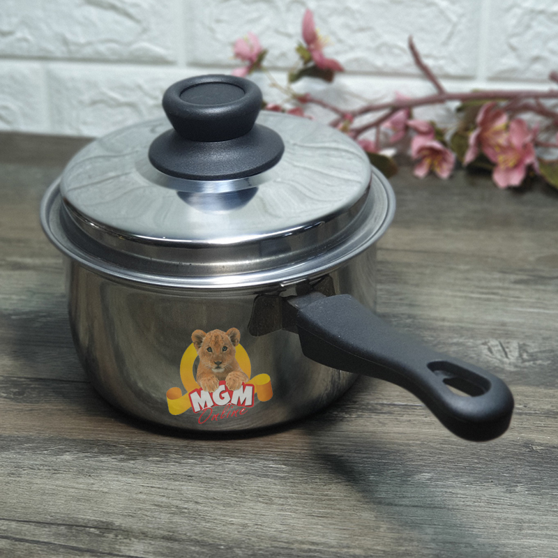 Panci Susu 16CM + Tutup Stainless TEBAL - Image 3