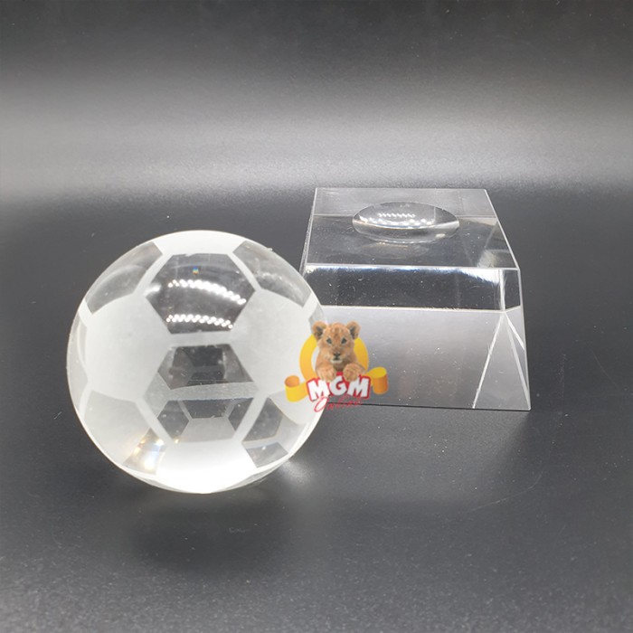 P-SOCC-6 Plakat kristal Bola soccer kristal w/ alas kristal Sepak bola - Image 4