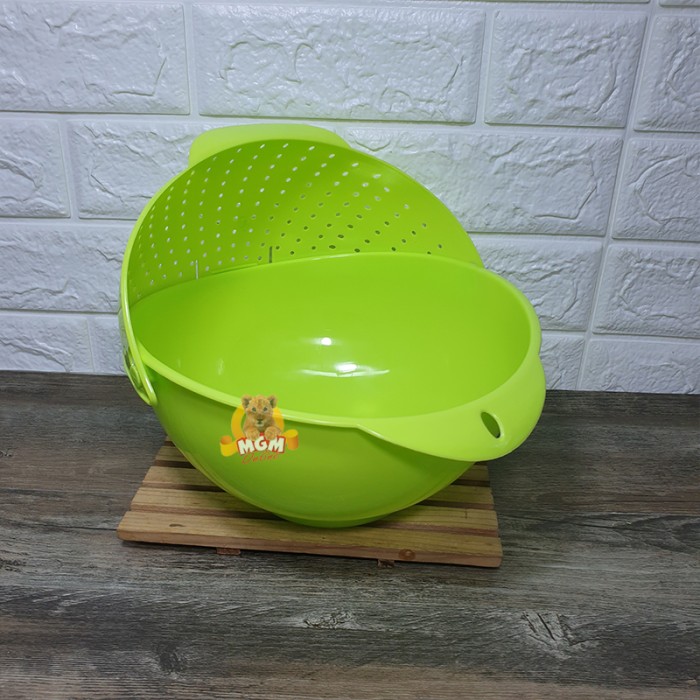 Wadah Cuci Beras Sayur Buah Mie Jelly baskom Saringan Tempat Buah - Image 3