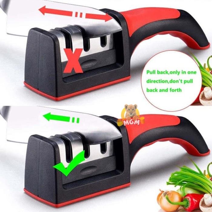 Pengasah Asahan Pisau Alat Pengasah Pisau & Gunting Cortex 3in1 - Image 4