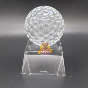 P-GOLF-6 Plakat kristal Bola golf kristal w/ alas kristal pajangan