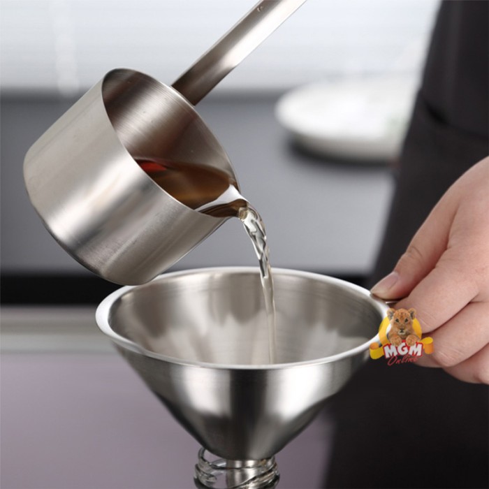 Corong stainless mini corong utk Minyak dan Air set 3pc corong mini - Image 3