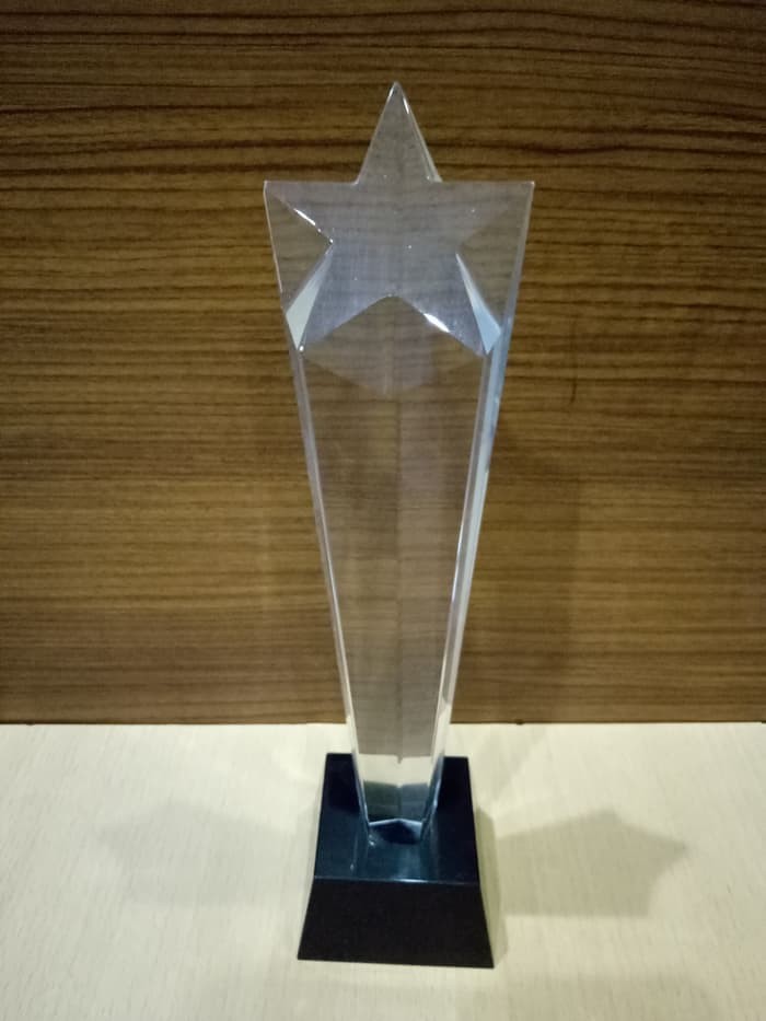 P28-S Plakat kristal Trophy Crystal tropi Golf Piala Dunia tinggi 21CM