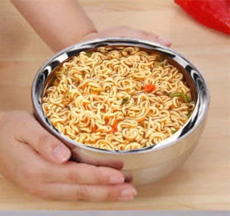 Mangkok kuah Mangkok Stainless 14cm ANTI PANAS Bersisi 2 Lapis 5.5inch - Image 3