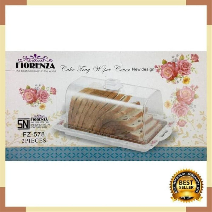 Tempat Roti Tawar wadah Cupcakes keramik dengan tutup Florenza FZ578 - Image 2