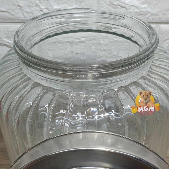Toples Kerupuk tutup Drat Stainless Toples kaca 3.5L dengan tutup - Image 3