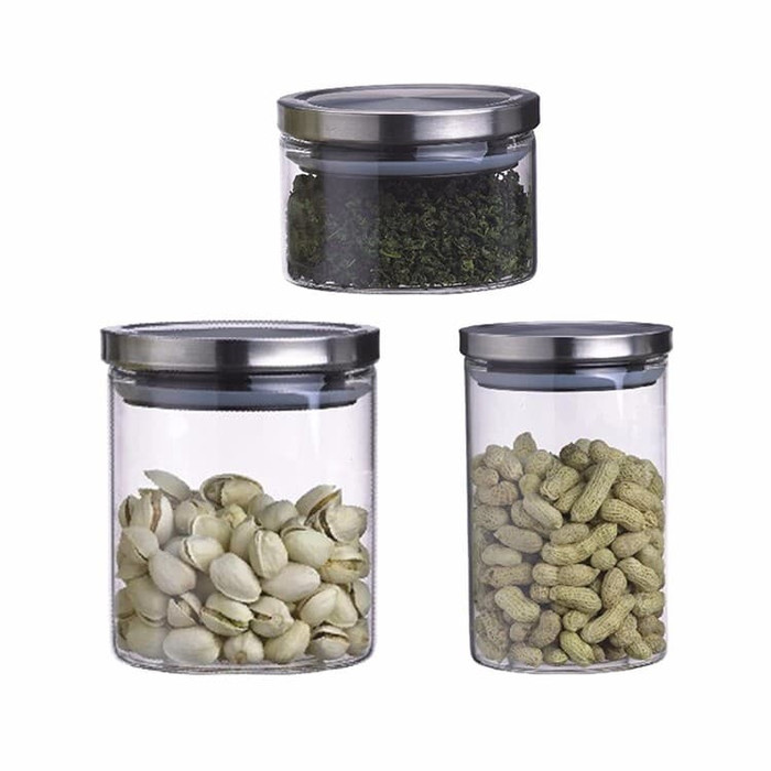 Toples Kedap Udara 1200ml dengan tutup stainless seal silicon MG2239 - Image 3