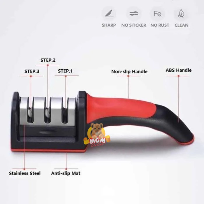 Pengasah Asahan Pisau Alat Pengasah Pisau & Gunting Cortex 3in1 - Image 3