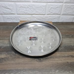 Nampan stainless Bulat 25cm anti pecah stainless steel TEBAL