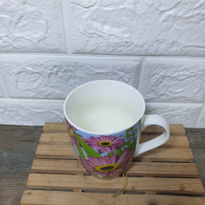 Mug keramik motif abstrak gelas unik cangkir kopi minum 360ml - Image 4
