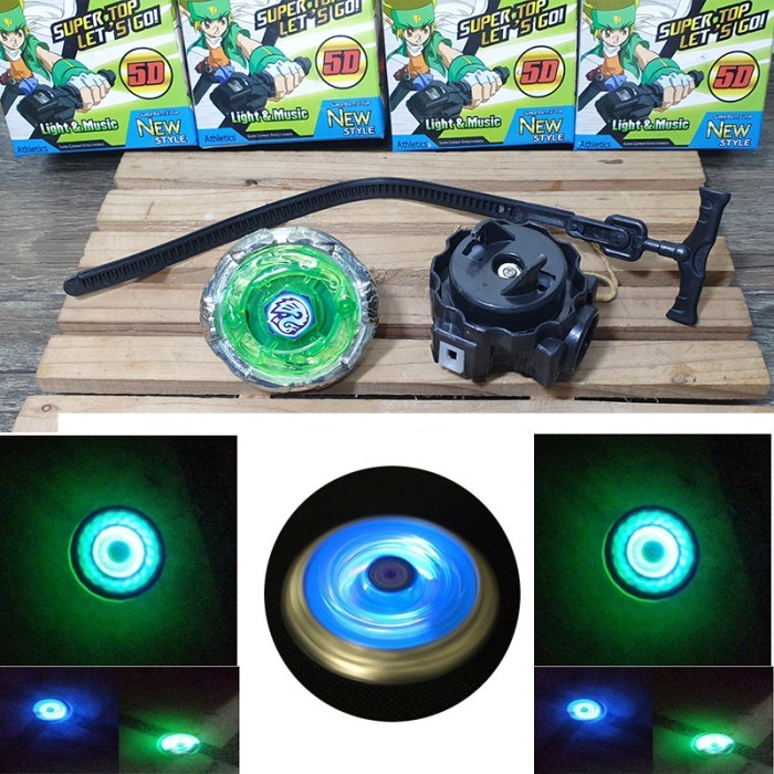 DOUBLE Gangsing LAMPU BeyBlade Gasing dengan lampu TORNADO Speed Top - Image 3