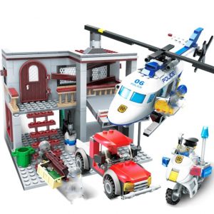 Sembo 465pc Helicopter hunting City LEGO compatible POLICE helikopter