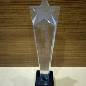 P28-M Plakat kristal Trophy Crystal tropi Golf Piala Dunia tinggi 24CM