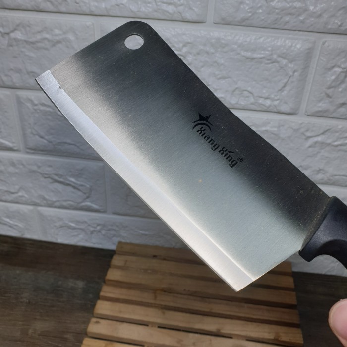 Pisau Golok Stainless 15cm gagang Hitam Golok Daging Golok Dapur - Image 2