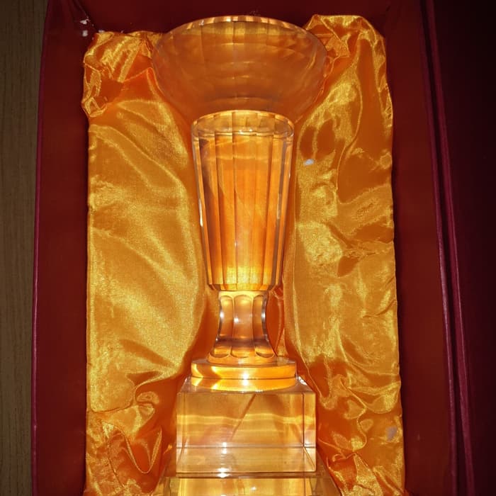 C7580 Plakat kristal / Trophy Crystal kaca / Piala Golf / Piala Dunia