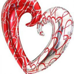 Balon Foil Love Besar / Foil Balloon / balon ultah LEBAR 1 Meter