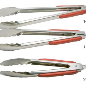 Capitan Makanan Stainless 23CM / 9inch handle merah dengan kunci atas