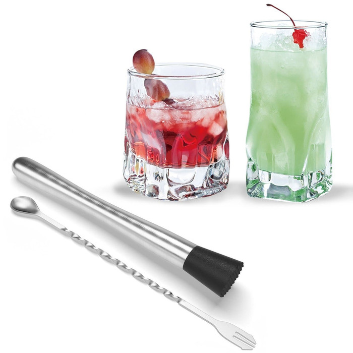 Cocktail Muddler Stainless Steel Bar ice smasher Barware Drink Mojito - Image 3