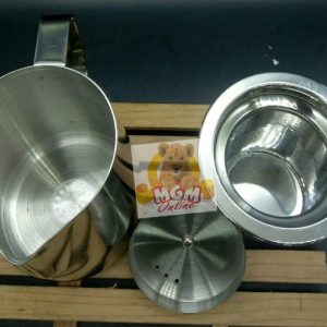 Coffee Pot Stainless 600ml dengan Saringan dan Tutup - Milk Pot 2382