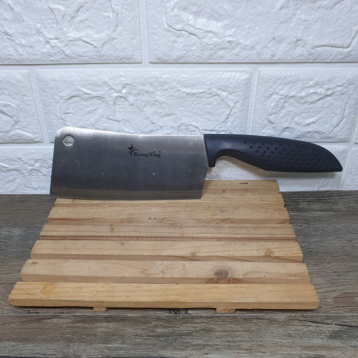 Pisau Golok Stainless 15cm gagang Hitam Golok Daging Golok Dapur - Image 4