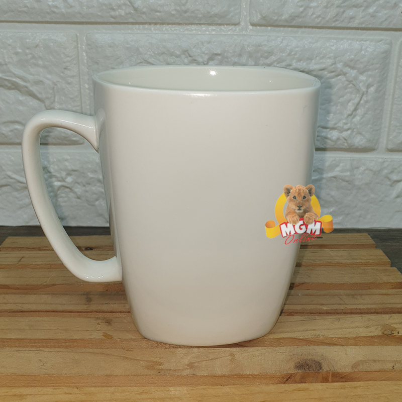 Mug Keramik Kotak 400ml Mug kopi Keramik SQUARE POLOS - Image 2