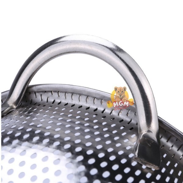 SET 2pc Baskom Stainless 22cm PLUS baskom Saringan Stainless 20cm - Image 3