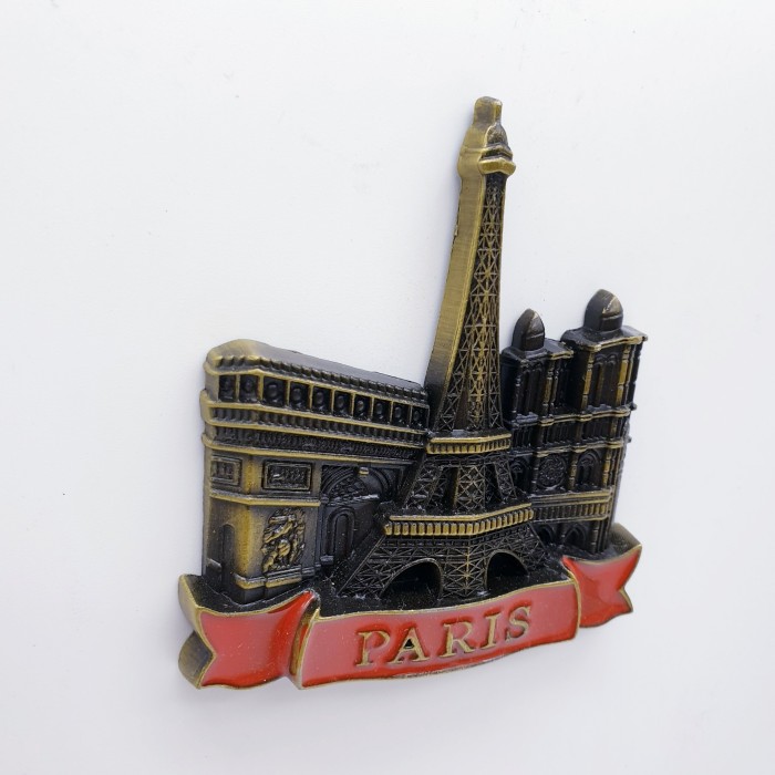 3D LOGAM Souvenir Negara magnet Kulkas Tempelan Paris big Eiffel Tower - Image 4