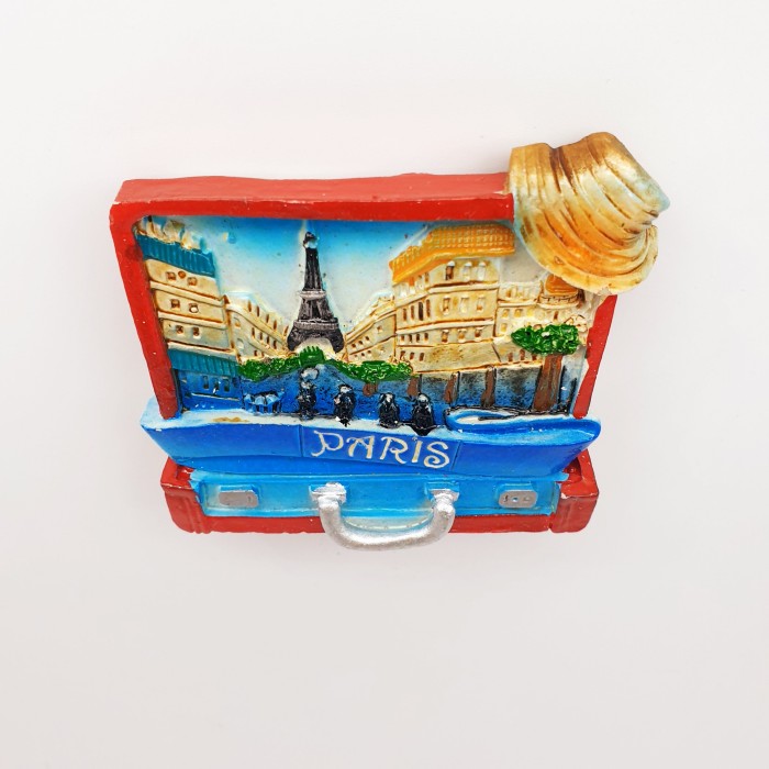 3D Fiber Souvenir Negara magnet Kulkas Tempelan kulkas PARIS koper - Image 4