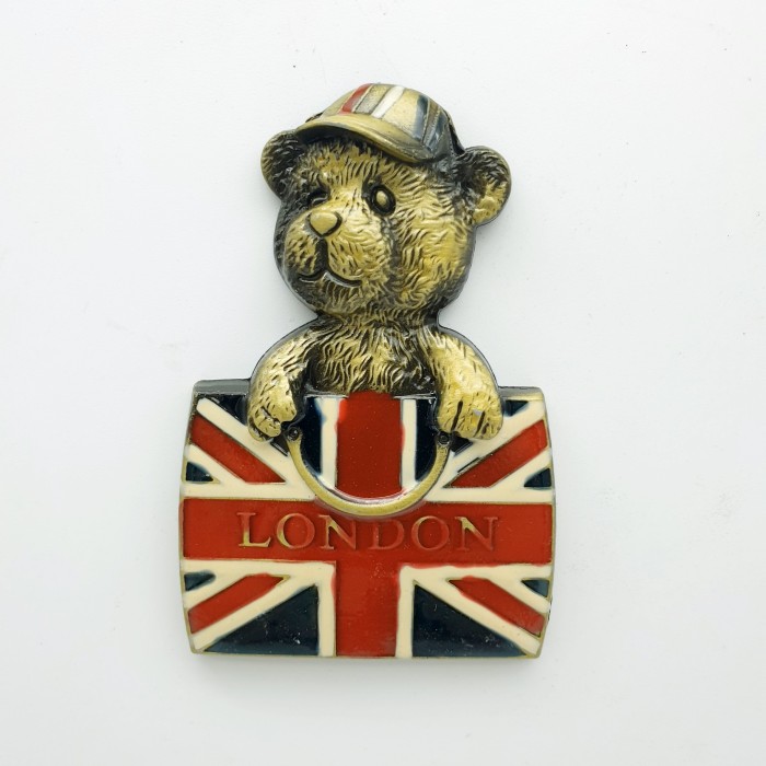 3D LOGAM Souvenir Negara magnet Kulkas Tempelan England London Bear - Image 5
