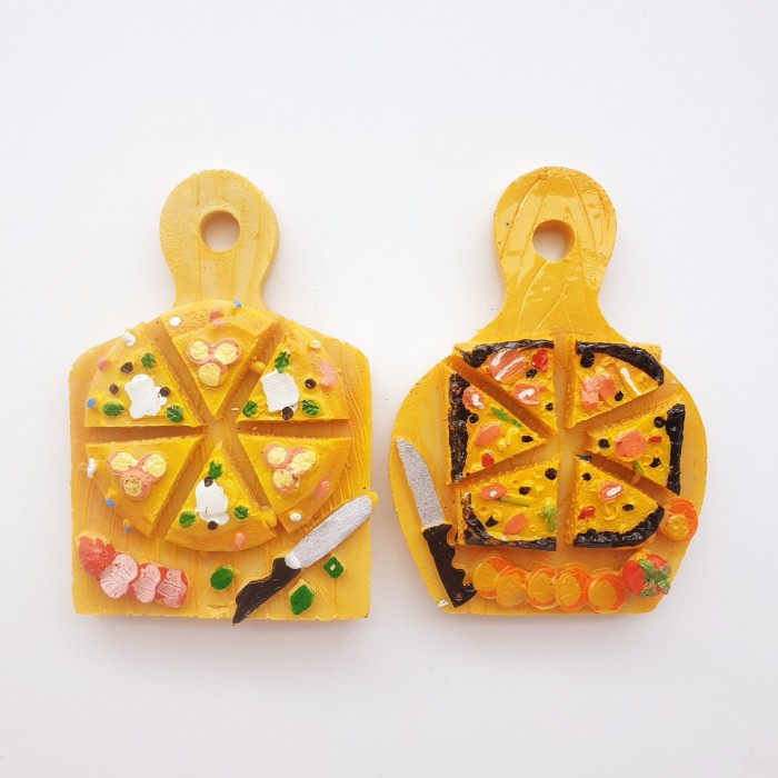 3D Fiber Souvenir Negara magnet Kulkas Tempelan kulkas Italy Pizza - Image 3
