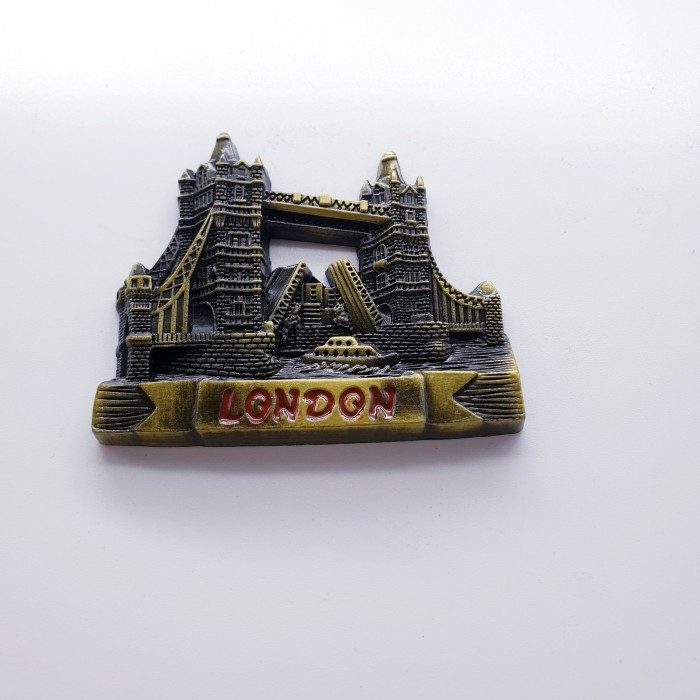 3D LOGAM Souvenir Negara magnet Kulkas Tempelan London Bridge Jembatan - Image 2