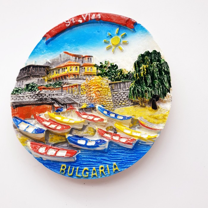 3D Fiber Souvenir Negara magnet Kulkas Tempelan kulkas BULGARIA StVlas - Image 3