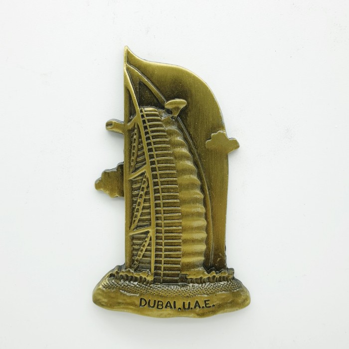 3D LOGAM Souvenir Negara magnet Kulkas Tempelan UAE Dubai Burj al-Arab - Image 4