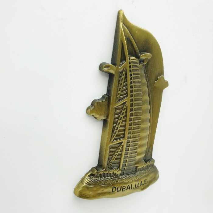 3D LOGAM Souvenir Negara magnet Kulkas Tempelan UAE Dubai Burj al-Arab - Image 3