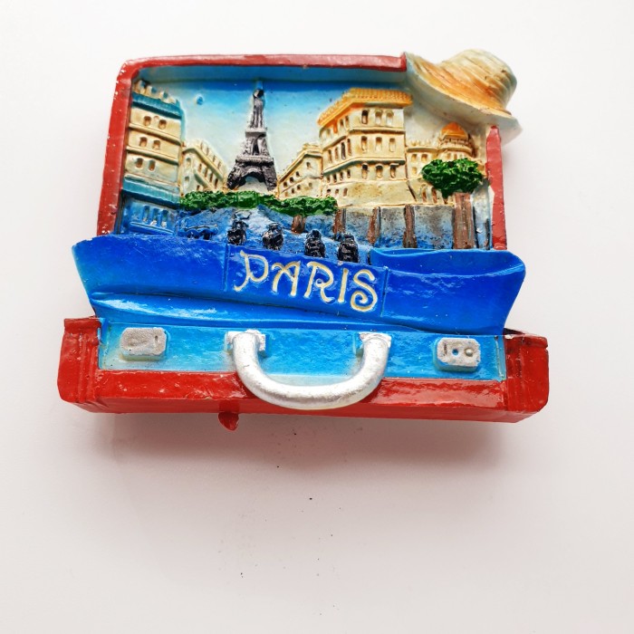3D Fiber Souvenir Negara magnet Kulkas Tempelan kulkas PARIS koper - Image 5
