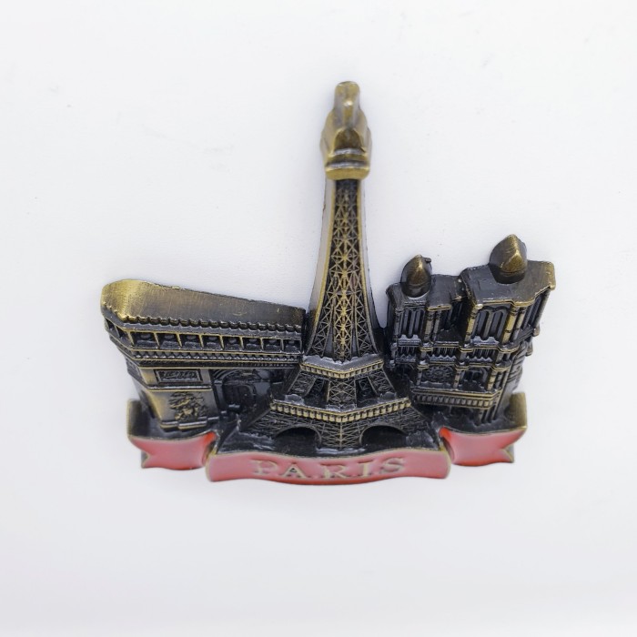 3D LOGAM Souvenir Negara magnet Kulkas Tempelan Paris big Eiffel Tower - Image 3