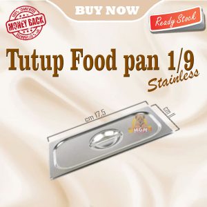 Tutup Food pan prasmanan Stainless ukuran 1/9